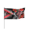 St. George Illawarra Dragons Anzac Flag - Aboriginal Inspired Whale Anzac Poppies Flag