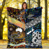 Australia Aboriginal Inspired Blanket - Aotearoa and Australia Indigenous Culture