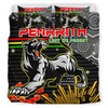 Penrith Panthers Anzac Custom Inspired Bedding Set - Penrith Panthers with Poppy Flower Art Cap
