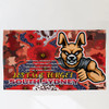 South Sydney Rabbitohs Flag - Custom Anzac Souths with Aboriginal Inspired Poppy Flowers Flag