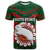 South Sydney Rabbitohs Custom T-shirt - Poppies Flower And Souths T-shirt