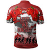 St. George Illawarra Dragons Anzac Custom Polo Shirt - Poppies Flower Saint Lest We Forget Polo Shirt Red