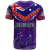 Melbourne Storm Anzac Custom T-shirt - Poppies Flower Aboriginal Inspired Melbourne Storm T-shirt