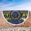 North Queensland Cowboys Anzac Beach Blanket - North Queensland Cowboys Rugby Jersey Anzac Poppies Beach Blanket