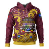 Brisbane Broncos Naidoc Week Custom Hoodie - For Our Elders Brisbane Broncos Aboriginal Inspired Hoodie