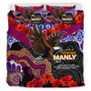 Manly Warringah Sea Eagles Anzac Bedding Set - Lest We Forget Aboriginal Inspired Patterns Bedding Set