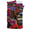 Manly Warringah Sea Eagles Anzac Bedding Set - Lest We Forget Aboriginal Inspired Patterns Bedding Set