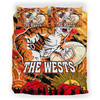 Wests Tigers Anzac Bedding Set - Anzac Aboriginal Inspired with Poppy Flower Bedding Set
