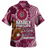 Manly Warringah Sea Eagles Hawaiian Shirt - Manly For Life Shirt