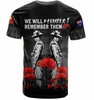 Australia Anzac Day T-shirt - Anzac Day Soldier We Will Remember Them T-shirt Black