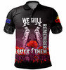 Australia Anzac Day Polo Shirt - Anzac Day Soldier We Will Remember Them Polo Shirt Pink