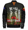 Australia Anzac Day Bomber Jacket - Anzac Day Soldier We Will Remember Them Bomber Jacket Yellow