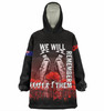 Australia Anzac Day Snug Hoodie - Anzac Day Soldier We Will Remember Them Oodie Red