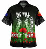 Australia Anzac Day Hawaiian Shirt - Anzac Day Soldier We Will Remember Them Shirt Green