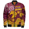 Brisbane Broncos Custom Bomber Jacket - Go Mighty Bronx Bomber Jacket