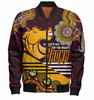 Brisbane Broncos Custom Bomber Jacket - Go! Let's go! Up The Mighty Bronx Home Jersey Bomber Jacket