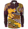 Brisbane Broncos Custom Long Sleeve Shirt - Go! Let's go! Up The Mighty Bronx Home Jersey Shirt