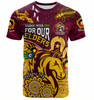 Brisbane Broncos T-shirt - Bronx For Our Elders Aboriginal Inspired T-shirt Blue