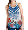 Canterbury-Bankstown Bulldogs Anzac Custom Women Racerback Tank - Anzac Day I'm With The Doggies Tank