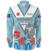 Cronulla-Sutherland Sharks Anzac Custom Long Sleeve Shirt - Up Up The Heroes Shirt