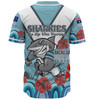 Cronulla-Sutherland Sharks Anzac Custom Baseball Shirt - Up Up The Heroes Shirt