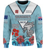 Cronulla-Sutherland Sharks Anzac Custom Sweatshirt - Up Up The Heroes Sweatshirt