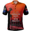 Australia Anzac Day Custom Polo Shirt - Lest We For Get Anzac Quotes Polo Shirt