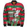 South Sydney Rabbitohs Day Custom Bomber Jacket - Bunnies For Life Anzac Quotes Bomber Jacket