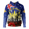 Australia Anzac Day Hoodie - Anzac Lest We Forget Poppy Flag Hoodie