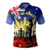 Australia Anzac Day Polo Shirt - Anzac Lest We Forget Poppy Flag Polo Shirt1