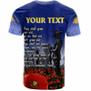 Australia Anzac Day T-shirt - Anzac Lest We Forget Poppy Flag T-shirt