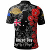 Australia  Anzac Custom Polo Shirt - Lest We Forget Black Style Polo Shirt