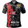 Australia  Anzac Custom Polo Shirt - Lest We Forget Black Style Polo Shirt