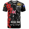 Australia  Anzac Custom T-shirt - Lest We Forget Black Style T-shirt