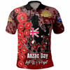 Australia  Anzac Custom Polo Shirt - Lest We Forget Red Style Polo Shirt