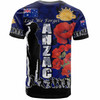 Australia  Anzac Custom T-shirt - Anzac day Lest We Forget With Poppies And Camo Pattern T-shirt