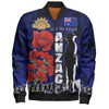 Australia  Anzac Custom Bomber Jacket - Anzac day Lest We Forget With Poppies And Camo Pattern Bomber Jacket1