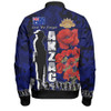 Australia  Anzac Custom Bomber Jacket - Anzac day Lest We Forget With Poppies And Camo Pattern Bomber Jacket2
