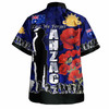 Australia  Anzac Custom Hawaiian Shirt - Anzac day Lest We Forget With Poppies And Camo Pattern Shirt