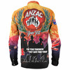 Australia  Anzac Custom Long Sleeve Shirt - Anzac day For Your Tomorrow They Gave Their Today With Poppies And Flag Style Shirt