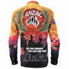 Australia  Anzac Custom Long Sleeve Shirt - Anzac day For Your Tomorrow They Gave Their Today With Poppies And Flag Style Shirt