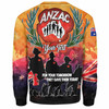 Australia  Anzac Custom Sweatshirt - Anzac day For Your Tomorrow They Gave Their Today With Poppies And Flag Style Sweatshirt