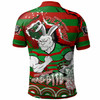 South Sydney Rabbitohs Polo Shirt - Custom Super Bunnies Aboriginal Inspired Polo Shirt