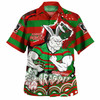South Sydney Rabbitohs Hawaiian Shirt - Custom Super Bunnies Aboriginal Inspired Hawaiian Shirt