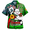 South Sydney Rabbitohs Custom Hawaiian Shirt - Rabbitohs Bunnies Naidoc Week For Our Elders With Dot Bunnies Sport Style Shirt