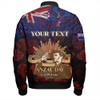 New Zealand Anzac Day Custom Baseball Jacket - Soldier Maori Patterns Baseball Jacket