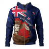 New Zealand Anzac Day Custom Hoodie - FLag Anzac Day Maori Patterns Hoodie