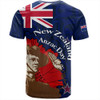 New Zealand Anzac Day Custom T-shirt - FLag Anzac Day Maori Patterns T-shirt