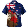 New Zealand Anzac Day Custom Hawaiian Shirt - FLag Anzac Day Maori Patterns Hawaiian Shirt