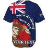 New Zealand Baseball Shirt - Custom FLag Anzac Day Maori Patterns